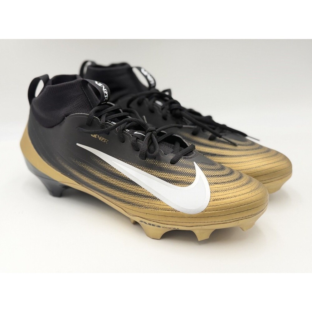 Nike Vapor Pro 1 Football Cleats Black Gold Men's Size 12 FB3298-003